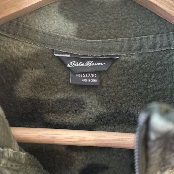 Eddie Bauer Camouflage Fleece Sweatshirt Boys Size Small or 7/8 - Picture 6 of 12